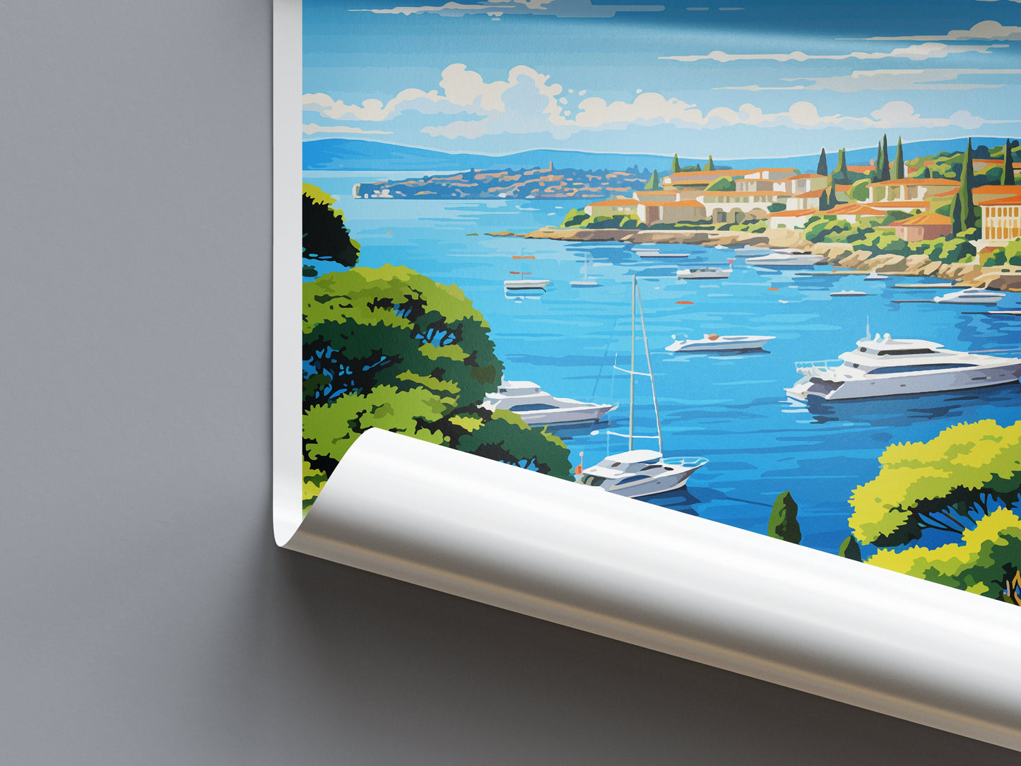Cote D'azur Travel Print Wall Art Cote D'azur Wall Hanging Home Decor Cote D'azur France Gift Art Lovers Wall Art Print Art Cote D'azur