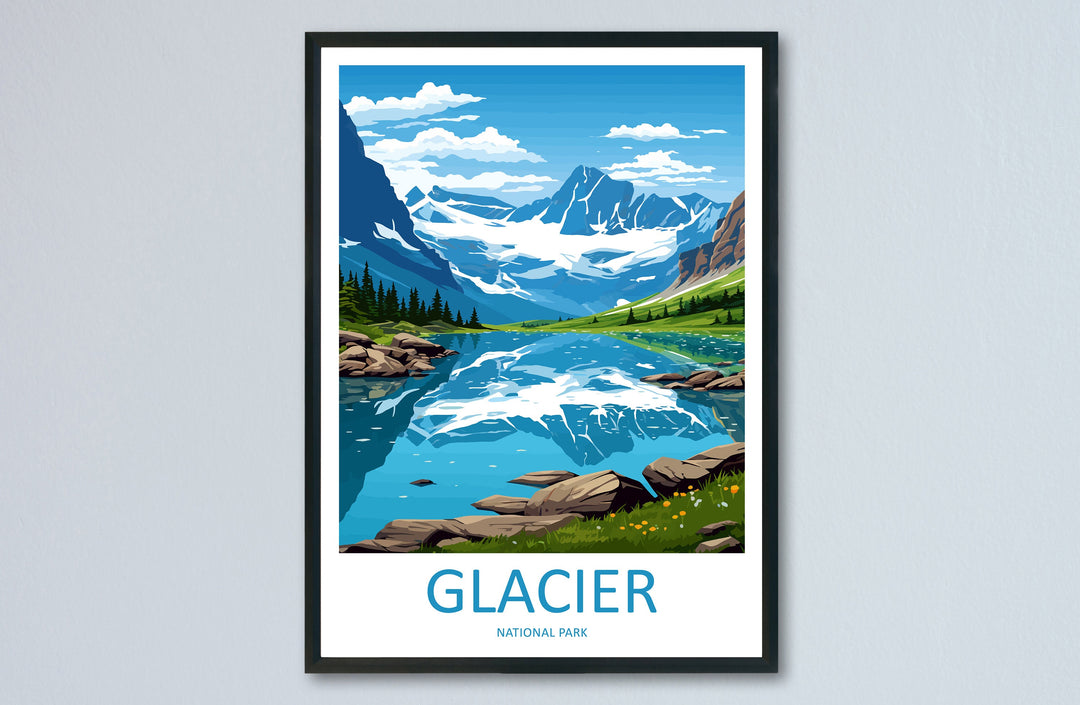 Glacier National Park Travel Print Wall Art Glacier National Park Wall Hanging Home Décor Glacier National Park Gift Art