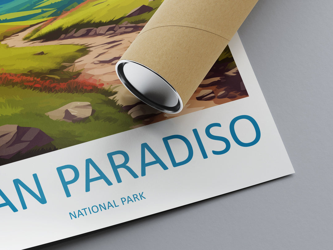 Gran Paradiso Travel Print Wall Art Gran Paradiso Italy Wall Hanging Home Decor Gran Paradiso Gift Art Lovers Wall Art Print Italy