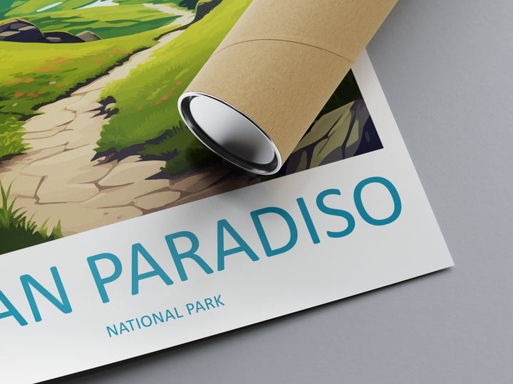 Gran Paradiso Travel Print Wall Art Gran Paradiso Italy Wall Hanging Home Decor Gran Paradiso Gift Art Lovers Wall Art Print Italy