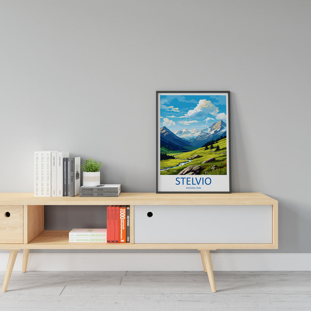 Stelvio Travel Print Wall Art Stelvio Italy Wall Hanging Home Decor Stelvio Gift Art Lovers Wall Art Print Italy
