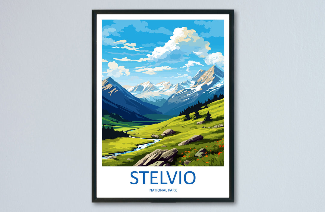 Stelvio Travel Print Wall Art Stelvio Italy Wall Hanging Home Decor Stelvio Gift Art Lovers Wall Art Print Italy