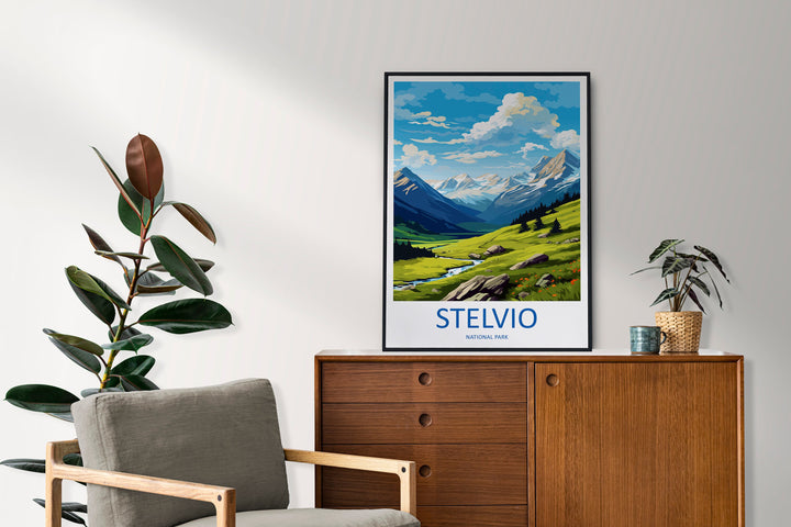 Stelvio Travel Print Wall Art Stelvio Italy Wall Hanging Home Decor Stelvio Gift Art Lovers Wall Art Print Italy