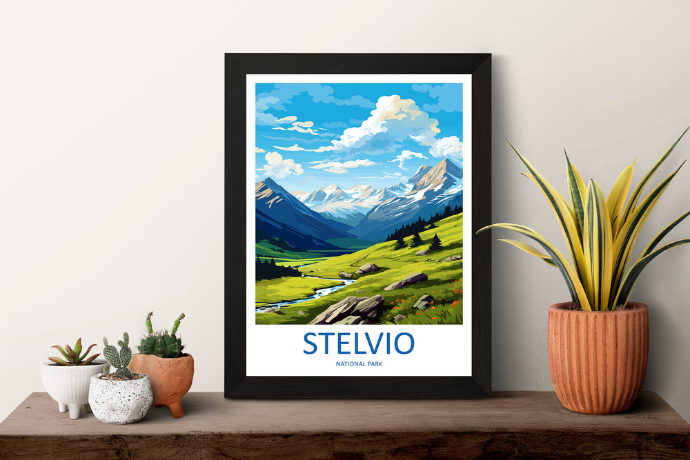 Stelvio Travel Print Wall Art Stelvio Italy Wall Hanging Home Decor Stelvio Gift Art Lovers Wall Art Print Italy