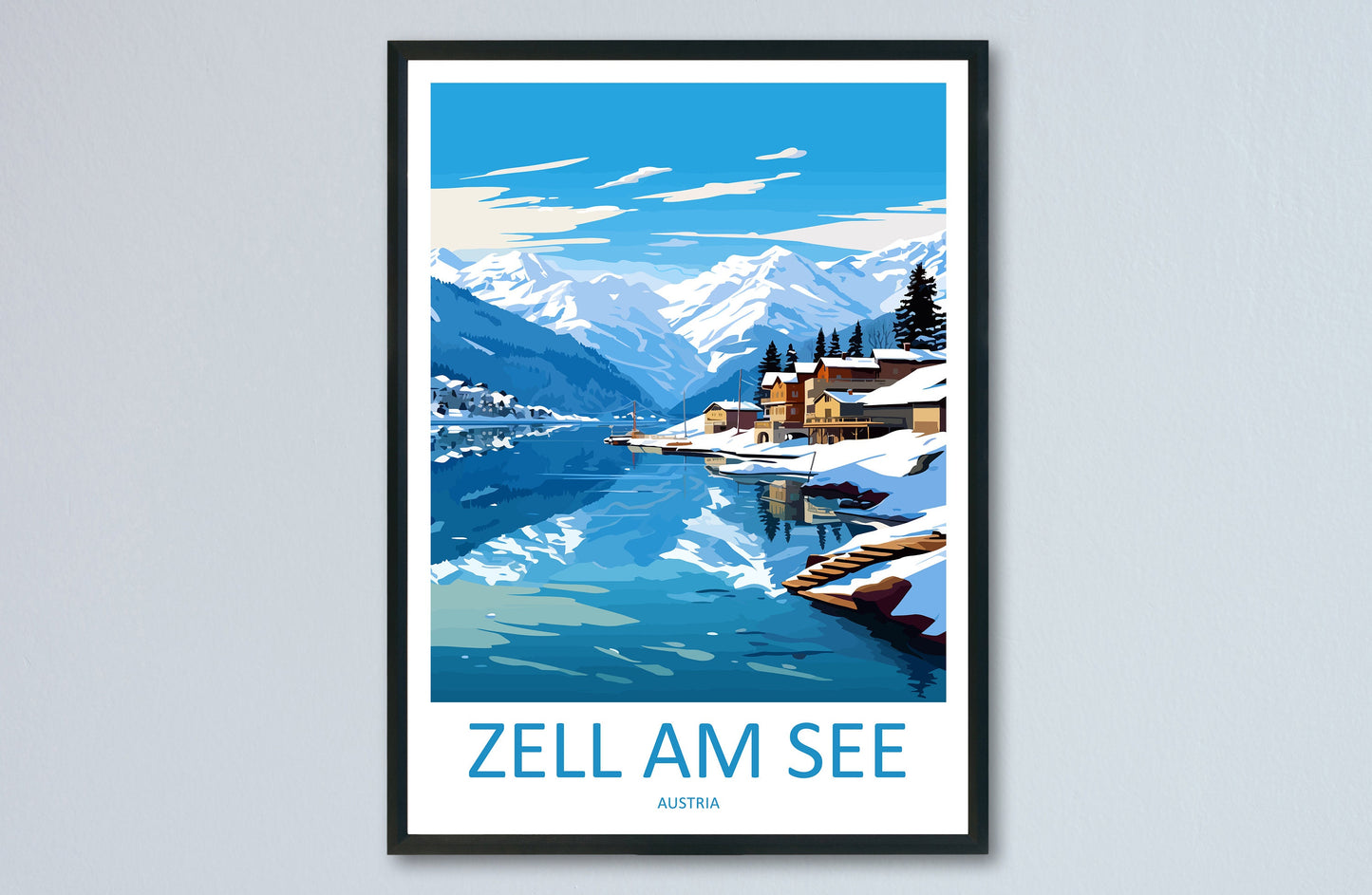 Zell Am See Print Salzburg Home Décor Zell Am See Art Print Zell Am See Wall Art for Travel Enthusiast Gift Wall Hanging Zell Am See Poster
