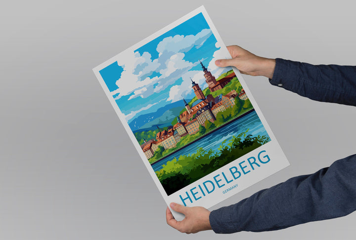 Heidelberg Cityscape Print Heidelberg Home Decor European City Art Print Heidelberg Wall Art Germany Enthusiast Gift Wall Hanging Heidelberg