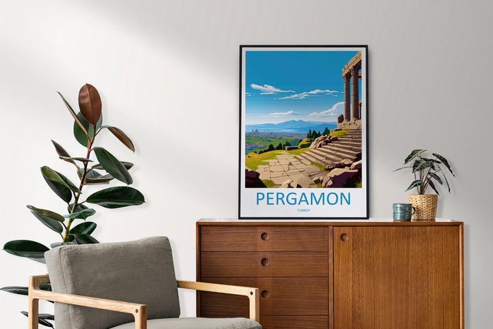 Pergamon Travel Print Wall Art Pergamon Wall Hanging Home Décor Gift Art Lovers Turkey Art Lover Gift Pergamon City Turkey Travel