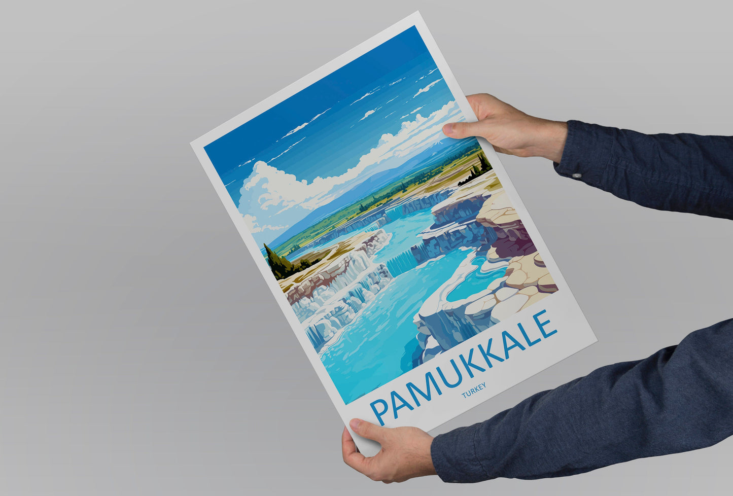 Pamukkale Travel Print Wall Art Pamukkale Wall Hanging Home Decoration Pamukkale Gift Art Lovers Wall Art Print Art Pamukkale Wall Print Art