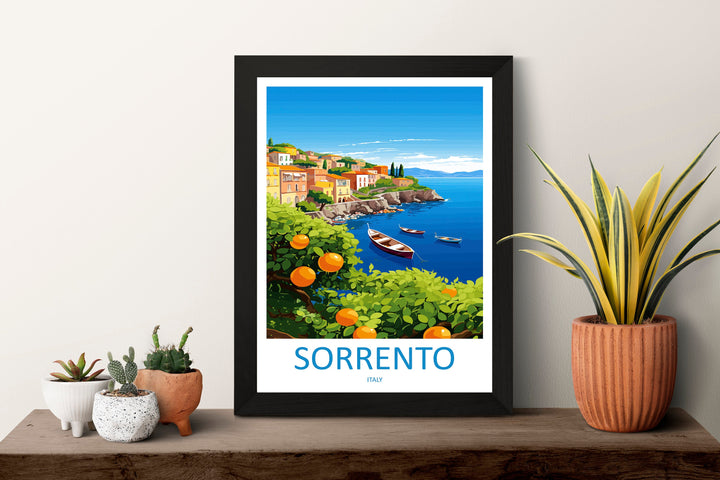 Sorrento Travel Print Wall Art Sorrento Wall Hanging Home Décor Sorrento Gift Art Lovers Italy Art Lover Gift Sorrento Print Sorrento Art
