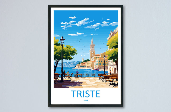 Triste Travel Print Wall Art Triste Wall Hanging Home Décor Triste Gift Art Lovers Italy Art Lover Gift Triste Print Triste Italy Art