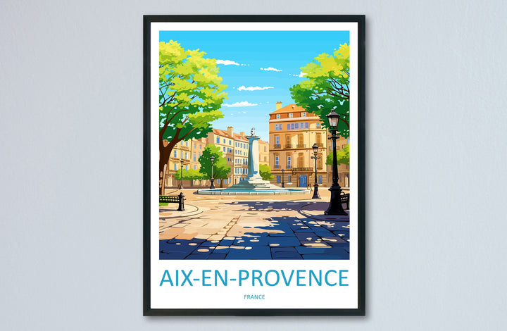 Aix En Provence Travel Print Wall Art Aix En Provence Wall Hanging Home Décor Aix En Provence Gift Art Lovers France Art Lover Gift