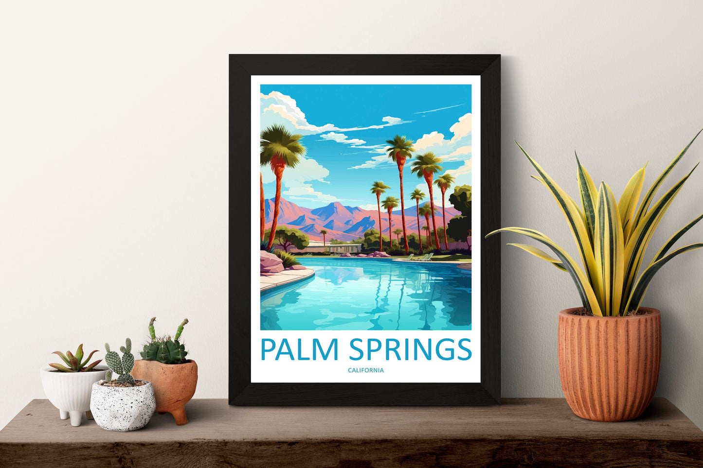Palm Springs Travel Print Wall Art Palm Springs Wall Hanging Home Décor Palm Springs Gift Art Lovers California Art Lover Gift Palm Springs