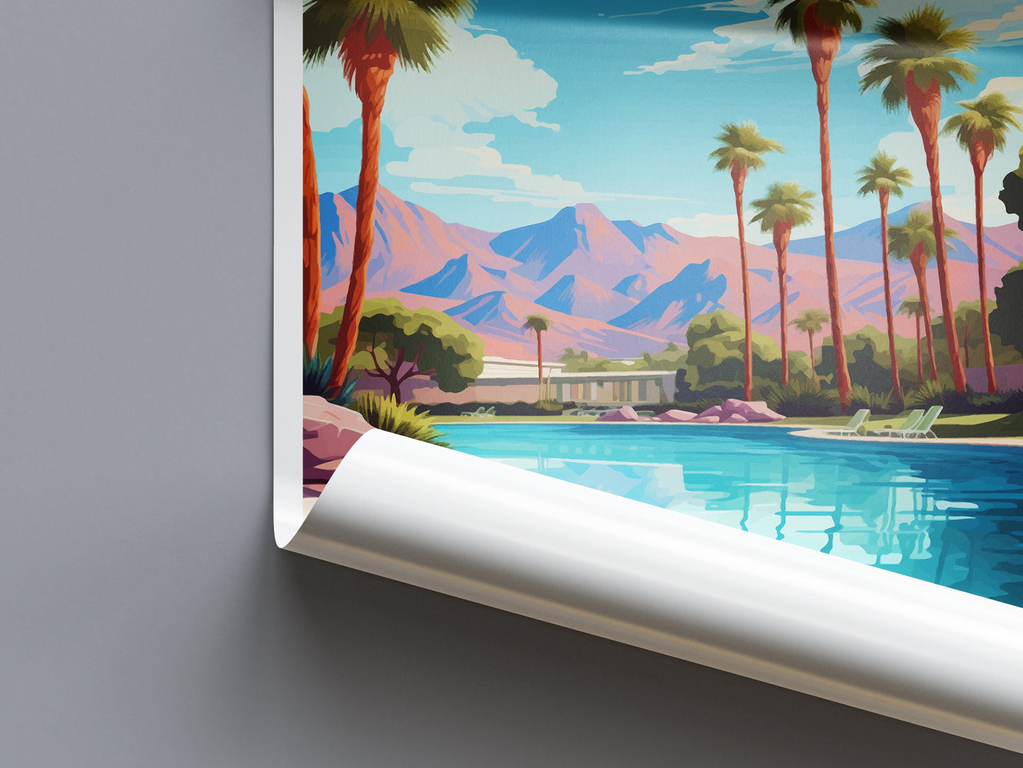 Palm Springs Travel Print Wall Art Palm Springs Wall Hanging Home Décor Palm Springs Gift Art Lovers California Art Lover Gift Palm Springs