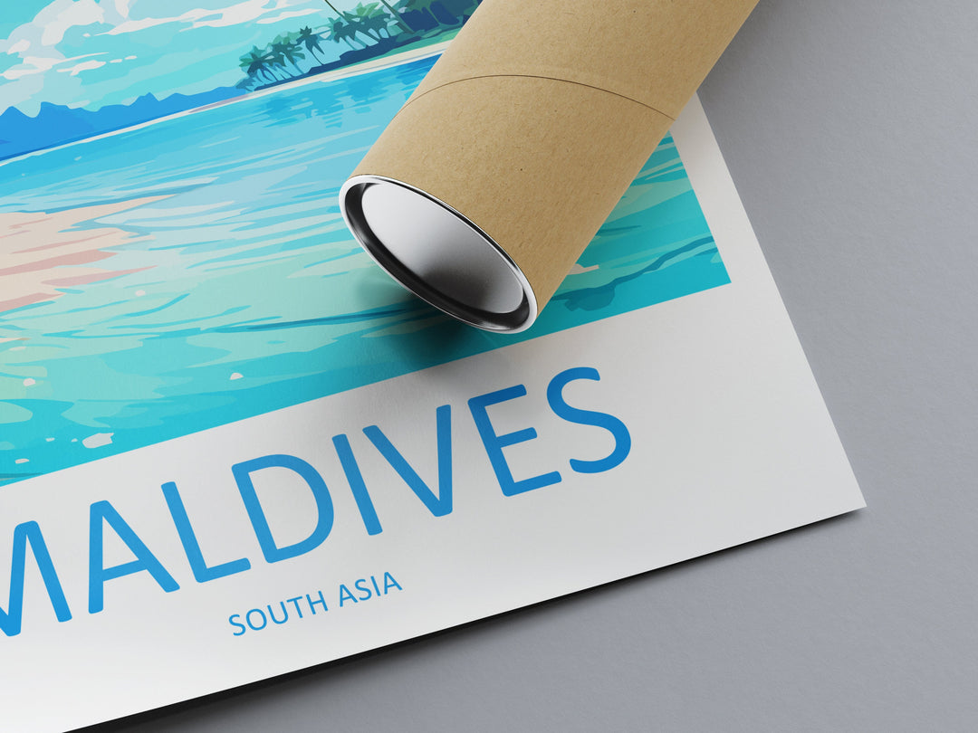 Maldives Travel Print Wall Art Maldives Wall Hanging Home Décor Maldives Gift Art Lovers Wall Art South Aisa Travel Print