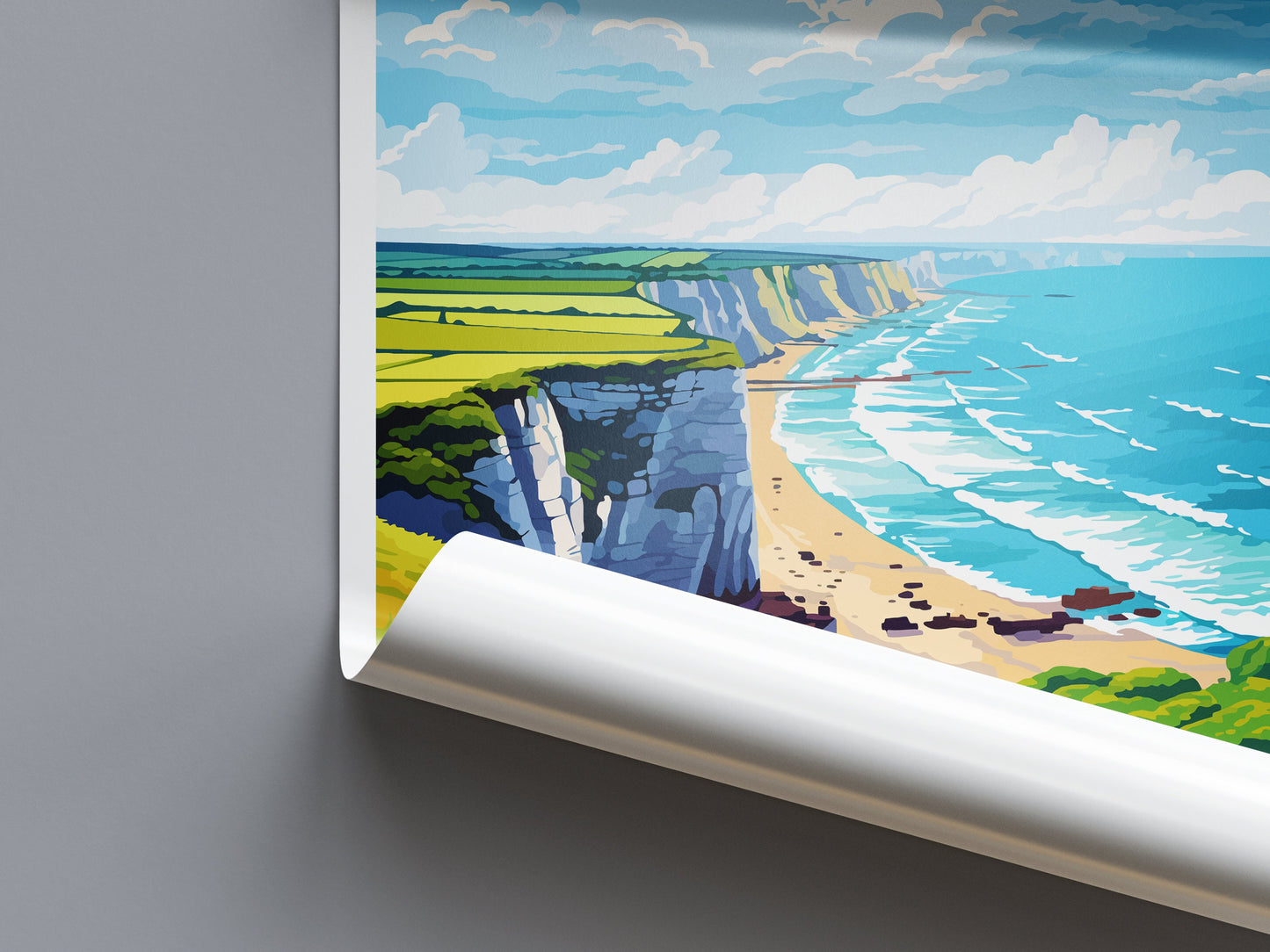 Normandy Travel Print Wall Art Normandy Wall Hanging Home Décor Normandy Gift Art Lovers France Art Lover Gift Normandy Print France Artwork