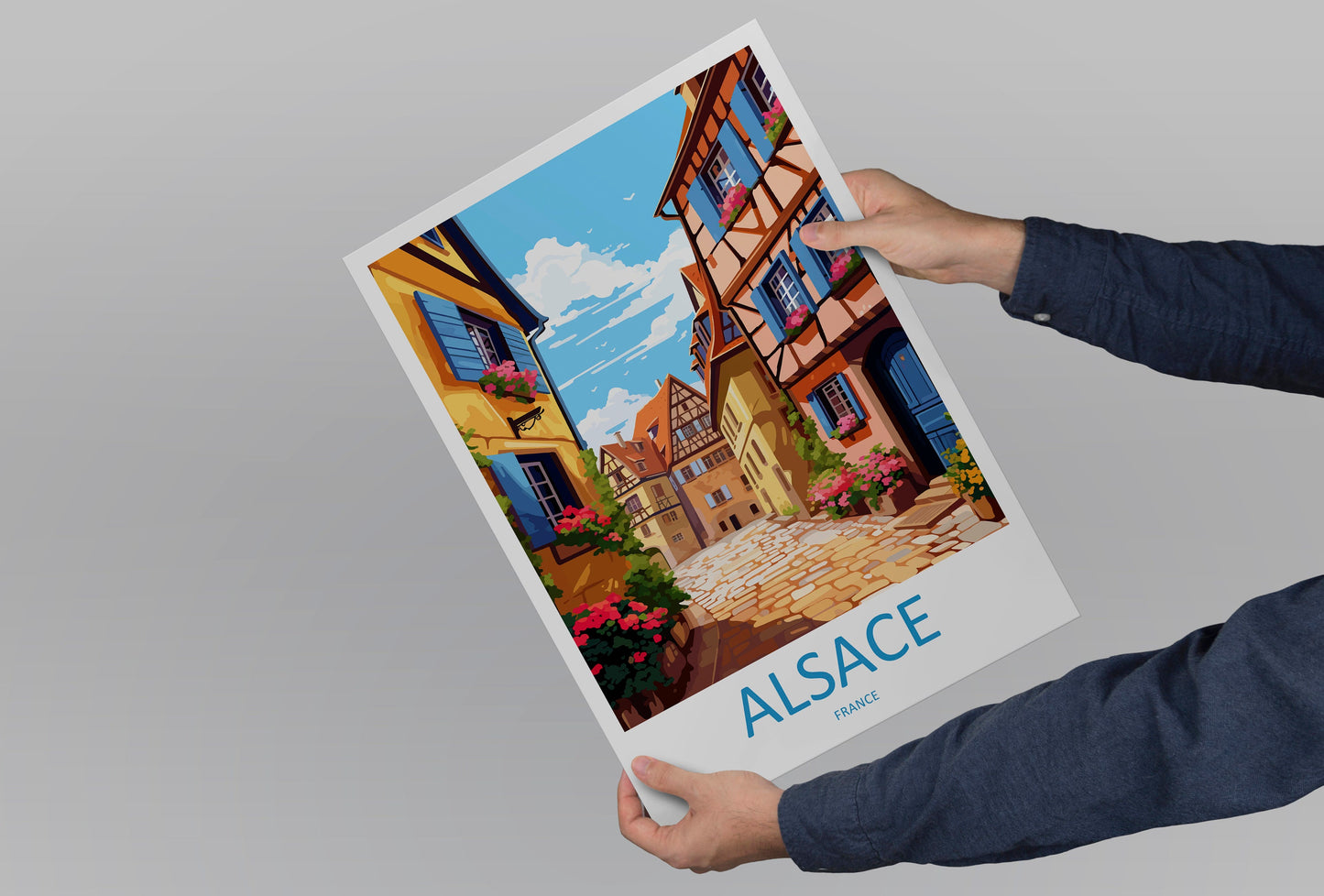 Alsace Print Alsace Home Decor Cityscape Art Print Alsace Wall Art for Travel Enthusiast Gift Wall Hanging Alsace France Wall Poster Decor