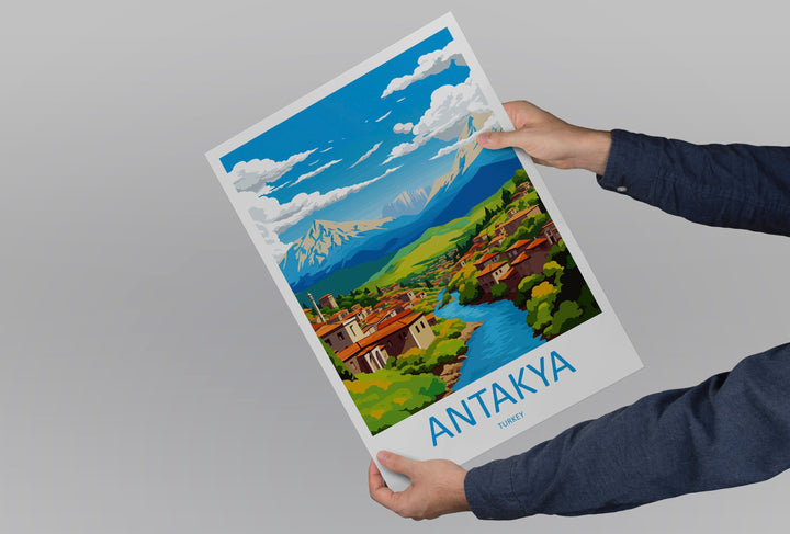 Antakya Travel Print Wall Art Antakya Wall Hanging Home Décor Antakya Gift Art Lovers Turkey Art Lover Gift Antakya City Turkey Travel Art
