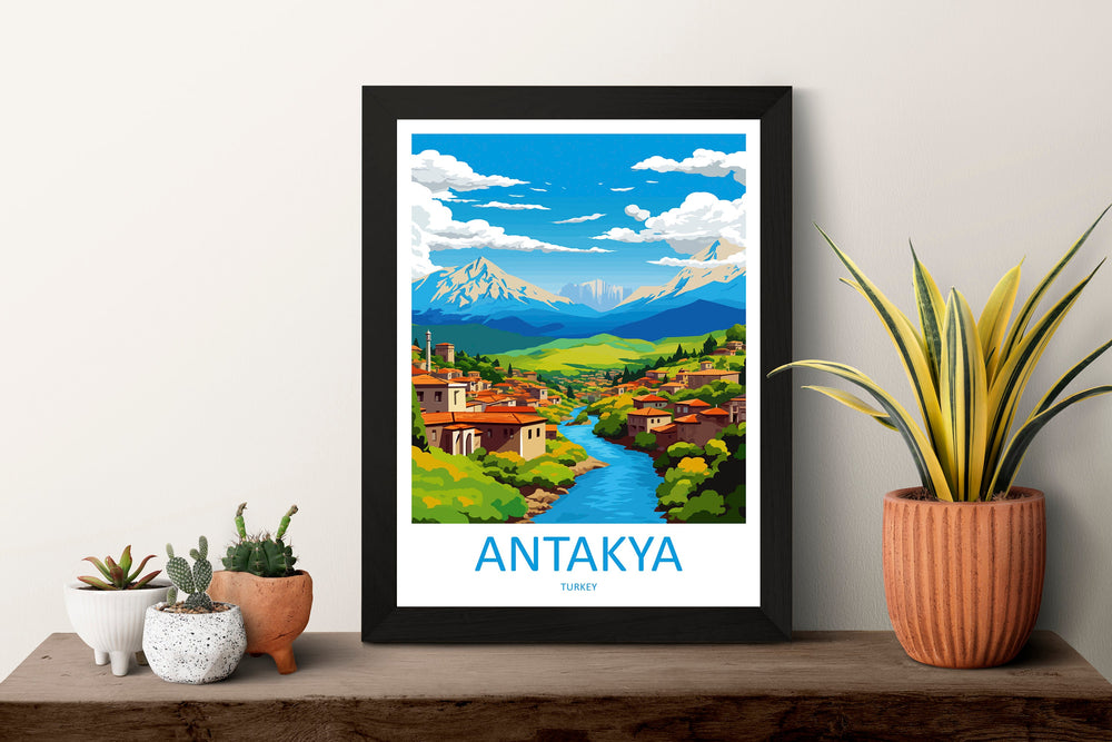 Antakya Travel Print Wall Art Antakya Wall Hanging Home Décor Antakya Gift Art Lovers Turkey Art Lover Gift Antakya City Turkey Travel Art