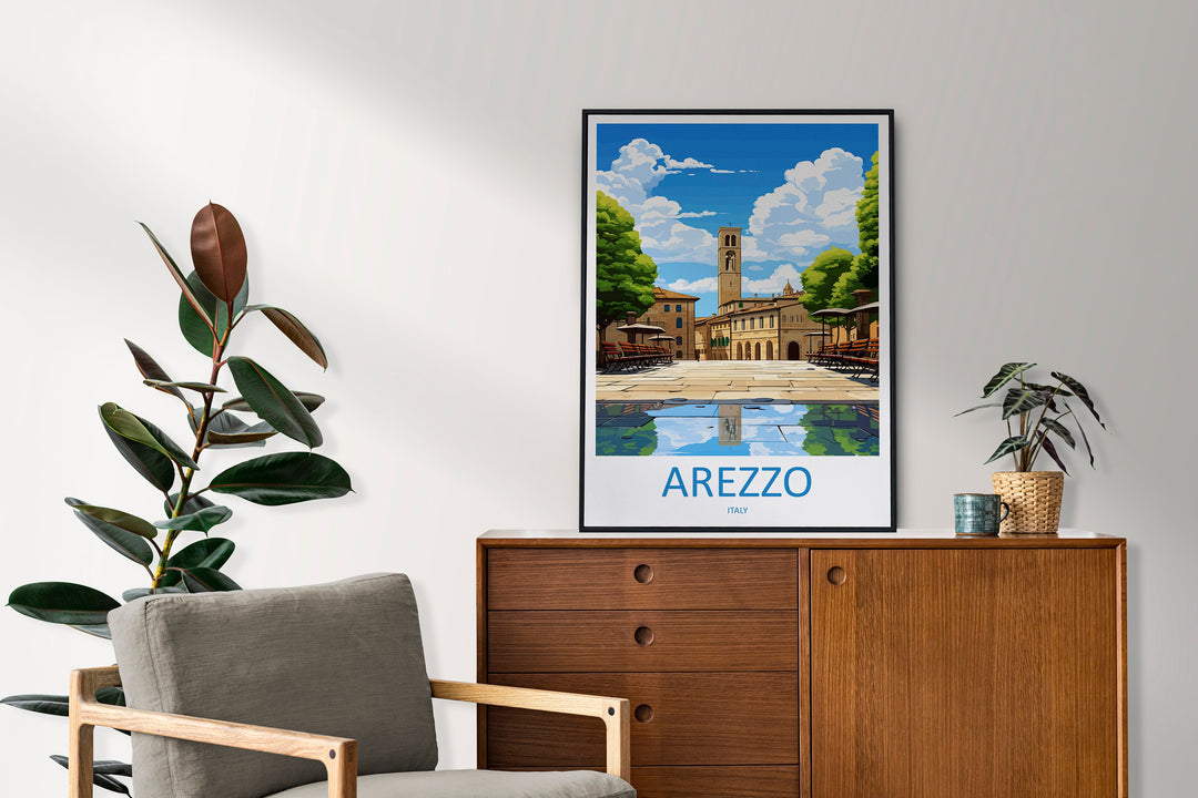 Arezzo Travel Print Wall Art Arezzo Italy Wall Hanging Home Decor Arezzo Gift Art Lovers Wall Art Print Arezzo Italy