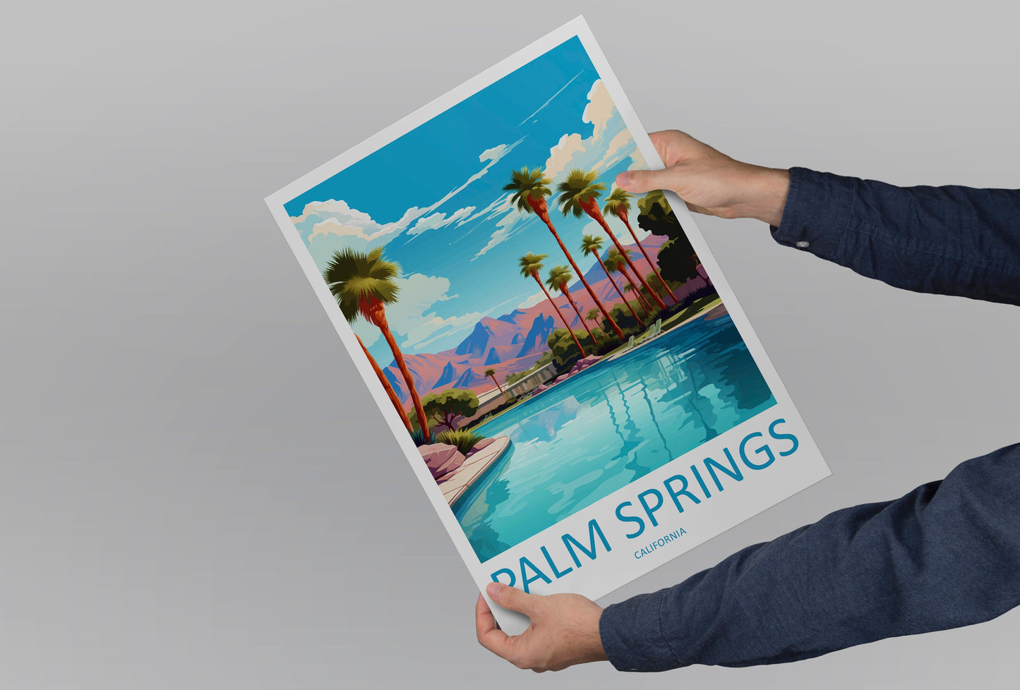 Palm Springs Travel Print Wall Art Palm Springs Wall Hanging Home Décor Palm Springs Gift Art Lovers California Art Lover Gift Palm Springs