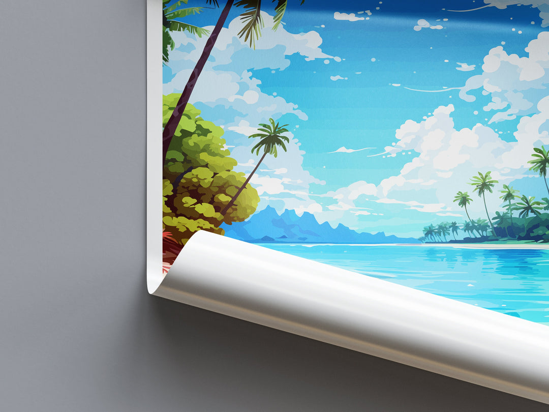 Maldives Travel Print Wall Art Maldives Wall Hanging Home Décor Maldives Gift Art Lovers Wall Art South Aisa Travel Print