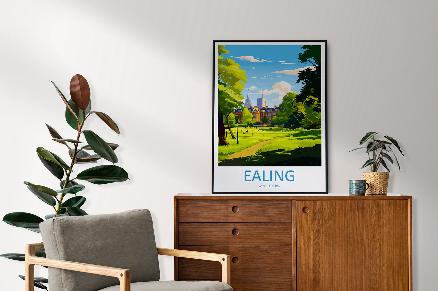 Ealing Travel Print Wall Art Ealing Wall Hanging Home Décor Ealing Gift Art Lovers England Art Lover Gift London Travel Gift