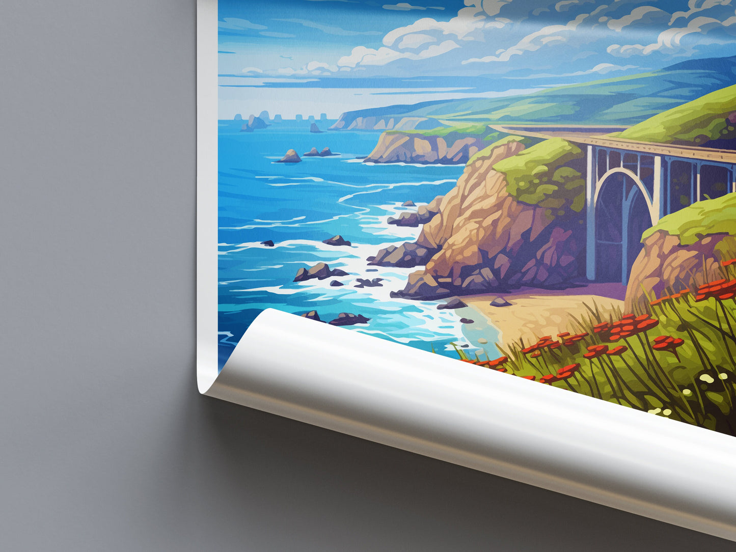 Big Sur National Park Travel Print Wall Art Big Sur Wall Hanging Home Décor Big Sur Gift Art Lovers California Lover Gift Big Sur Poster