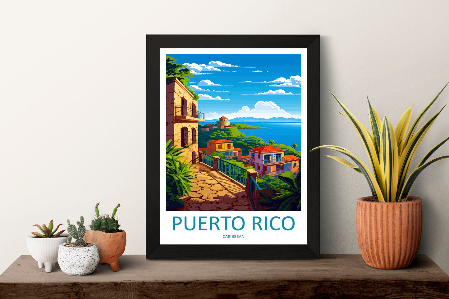Puerto Rico Travel Print Wall Art Puerto Rico Wall Hanging Home Décor Puerto Rico Gift Art Lovers Wall Art Caribbean Travel Print Poster