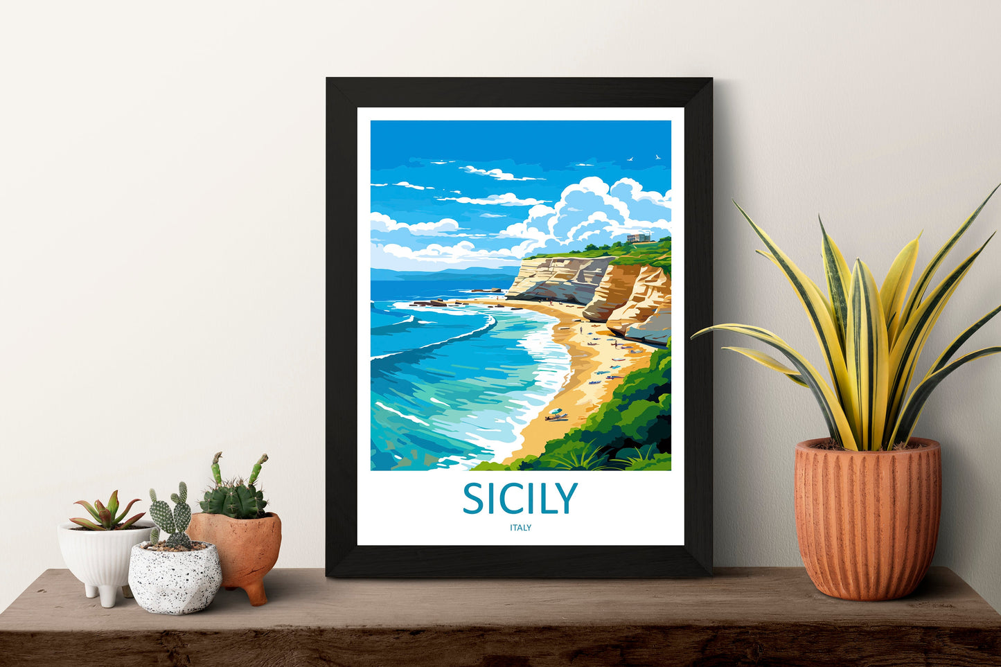 Sicily Travel Print Wall Art Sicily Italy Wall Hanging Home Decoration Sicily Gift Art Lovers Wall Art Print Sicily Italy Art Sicily Poster