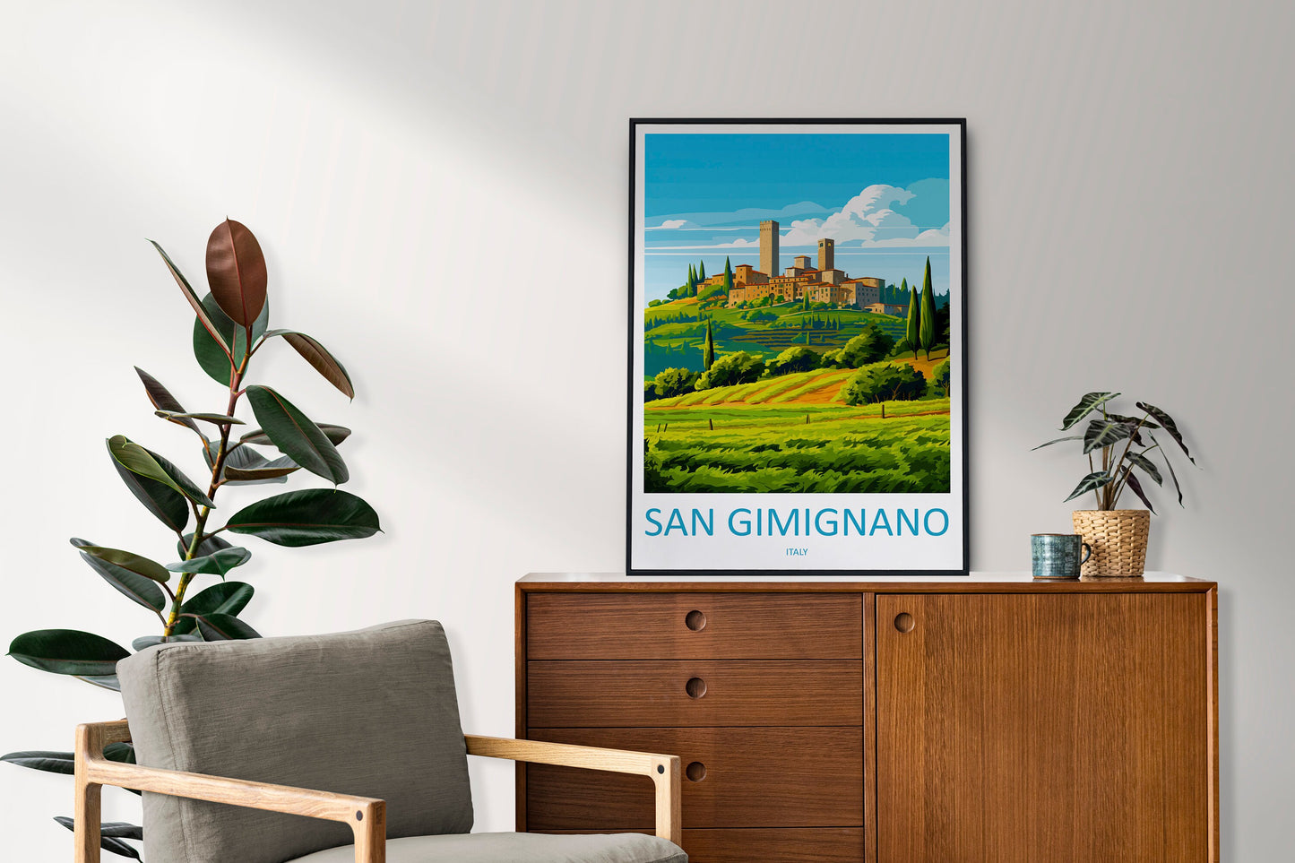 San Gimignano Travel Print Wall Art San Gimignano Italy Wall Hanging Home Decor San Gimignano Gift Art Lovers Wall Art Print Italy