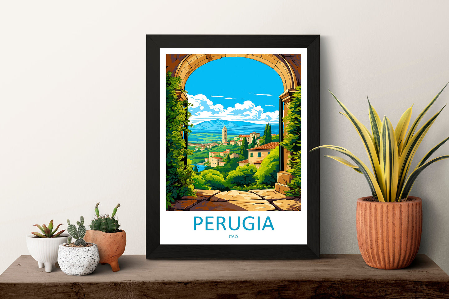 Perugia Travel Print Wall Art Perugia Italy Wall Hanging Home Decor Perugia Gift Art Lovers Wall Art Print Perugia Italy