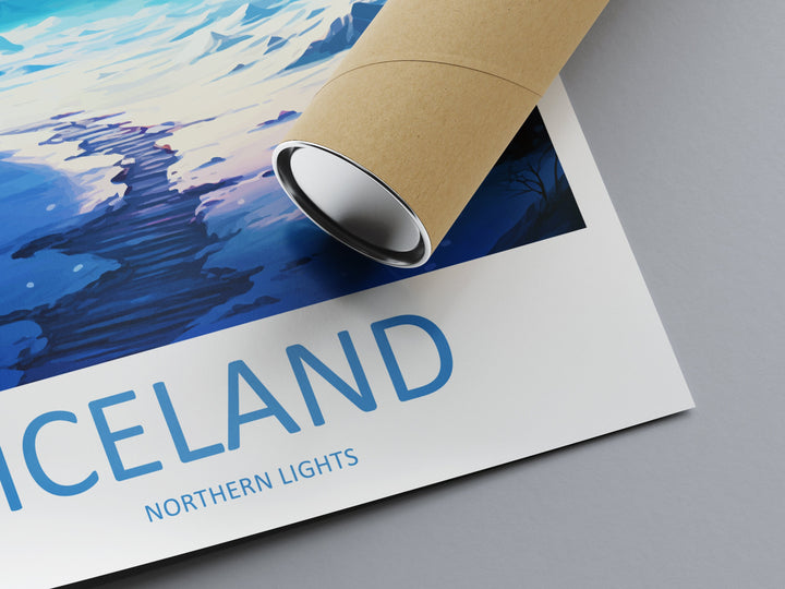 Northern Lights Travel Print Wall Art Aurora Borealis Wall Hanging Home Décor Aurora Borealis Gift Art Lovers Iceland Art Lover Gift Decor