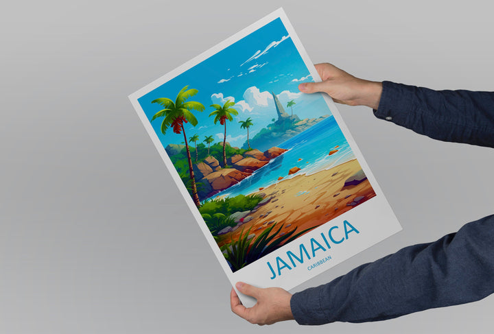 Jamaica Travel Print Wall Art Jamaica Wall Hanging Home Décor Jamaica Gift Art Lovers Wall Art Caribbean Travel Print Poster Gift