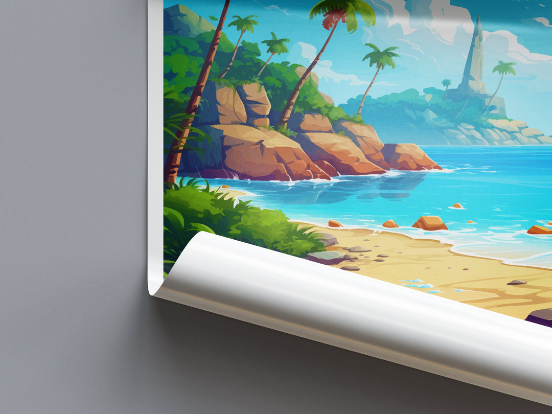 Jamaica Travel Print Wall Art Jamaica Wall Hanging Home Décor Jamaica Gift Art Lovers Wall Art Caribbean Travel Print Poster Gift