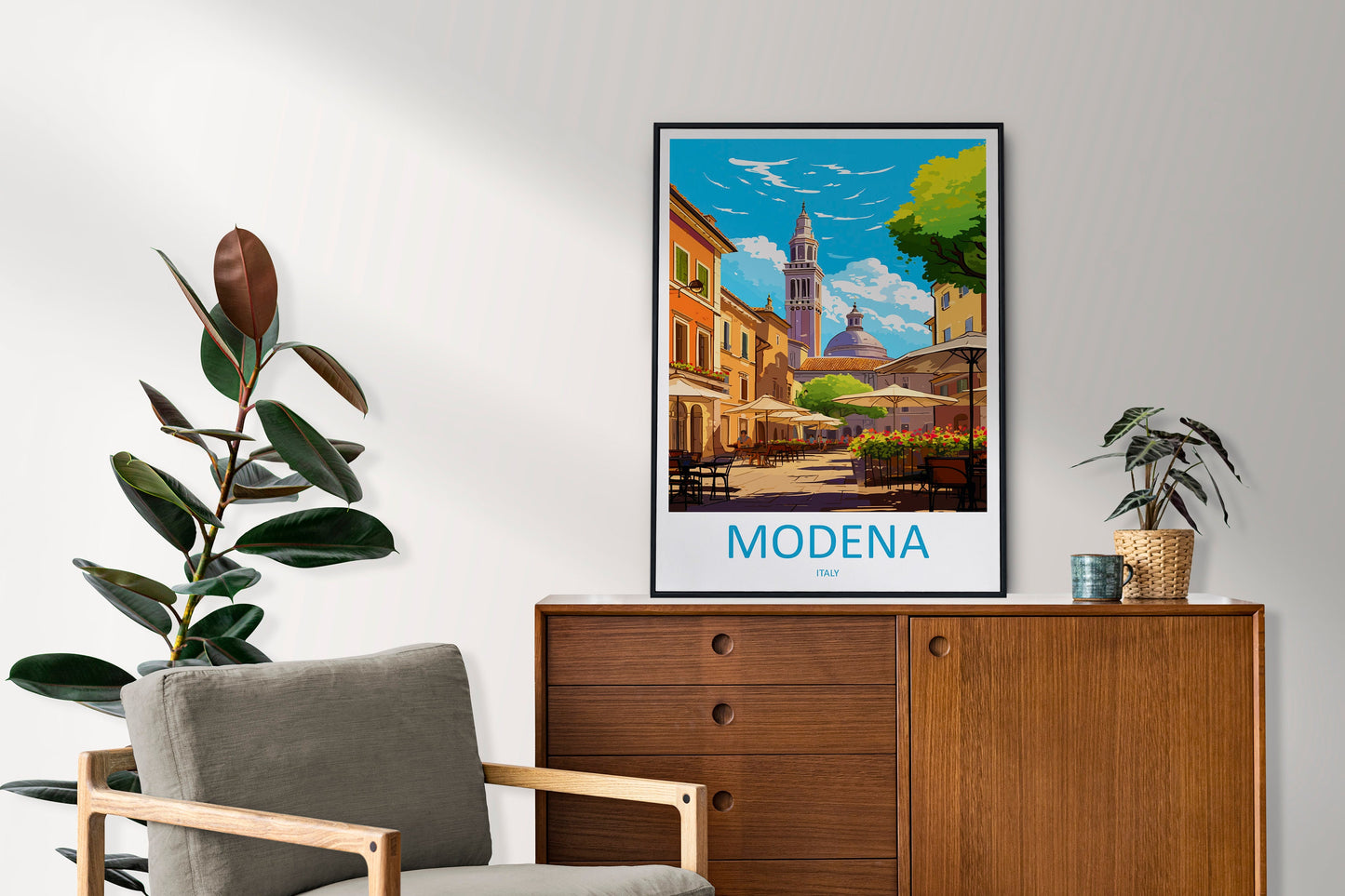 Modena Travel Print Wall Art Modena Wall Hanging Home Décor Modena Gift Art Lovers Italy Art Lover Gift Modena Print Modena Travel Gift Art
