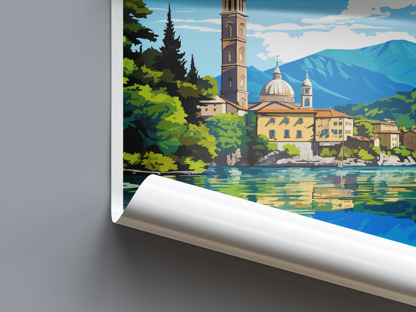 Lake Como Travel Print Wall Art Lake Como Italy Wall Hanging Home Decoration Lake Como Gift Art Lovers Wall Art Print Lake Como Italy Art