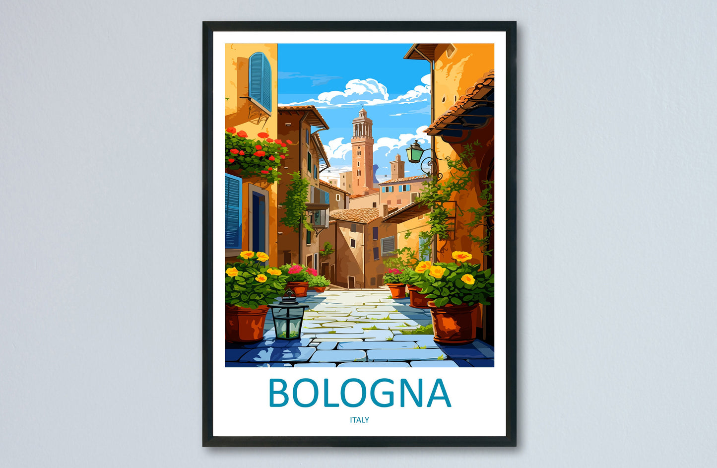 Bologna Travel Print Wall Art Bologna Wall Hanging Home Decoration Bologna Gift Art Lovers Wall Art Print Art Bologna Travel Print Italy Art