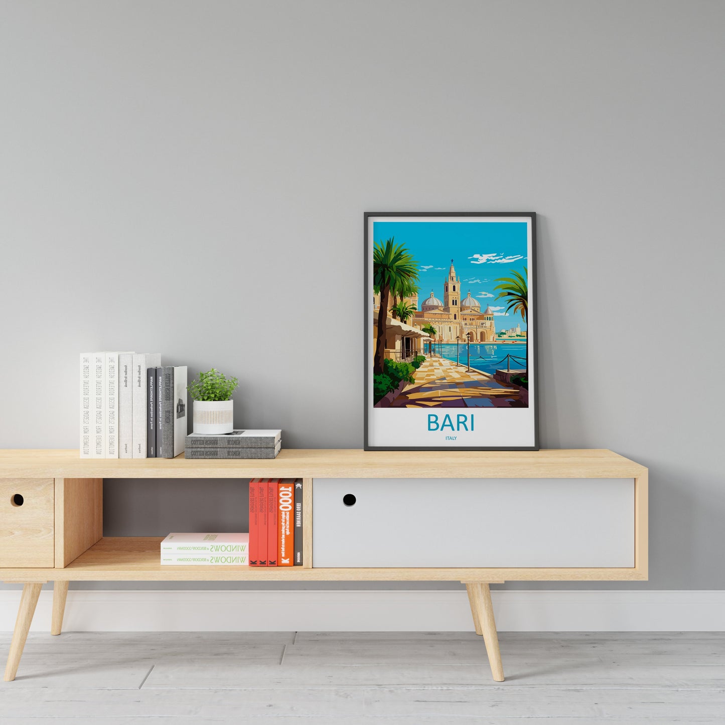 Bari Travel Print Wall Art Bari Italy Wall Hanging Home Decoration Bari Gift Art Lovers Wall Art Print Bari Italy