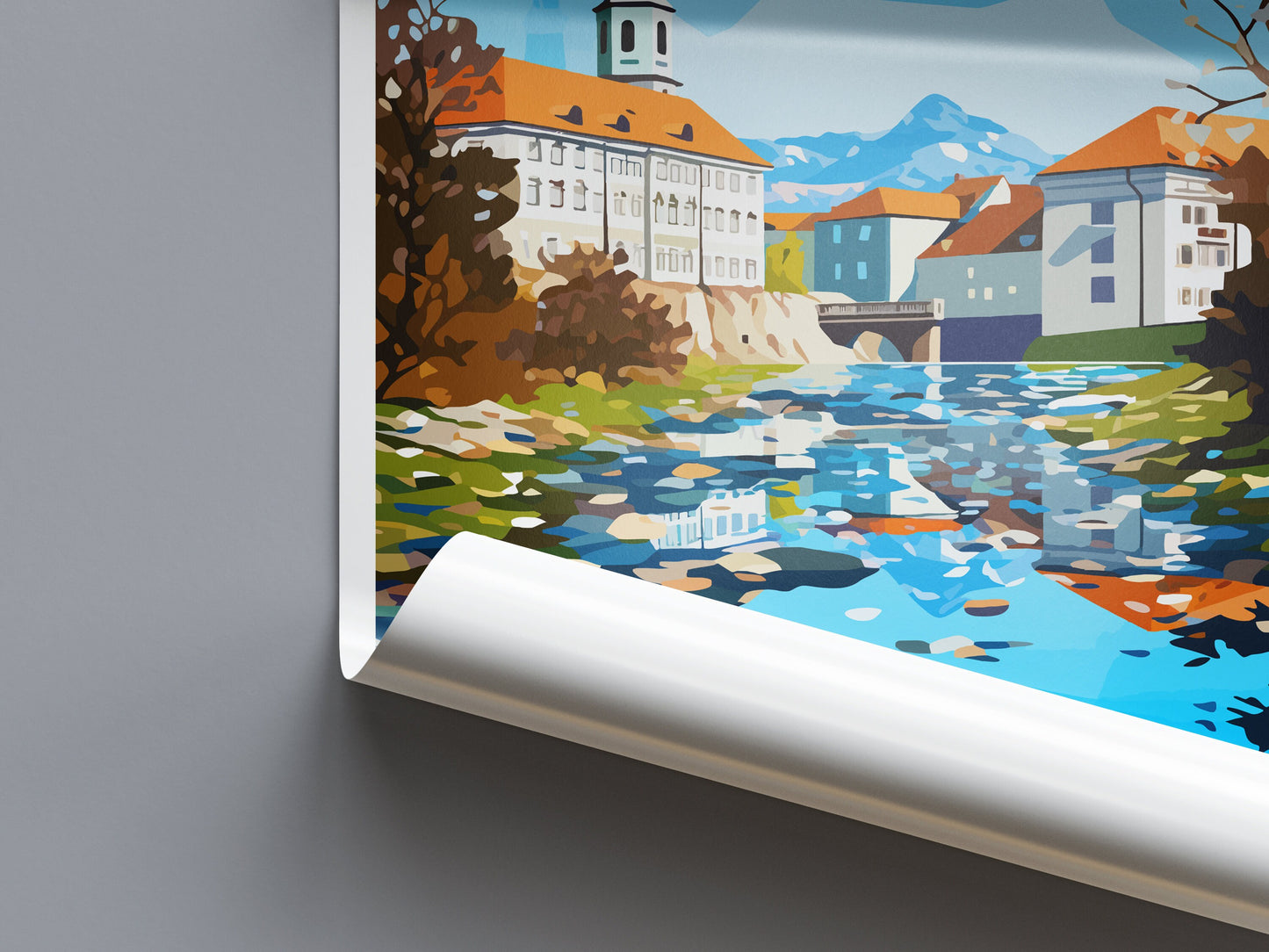 Graz Travel Print Wall Art Graz Wall Hanging Home Décor Graz Gift Art Lovers Austria Art Lover Gift Graz Travel Poster Graz Wall Poster