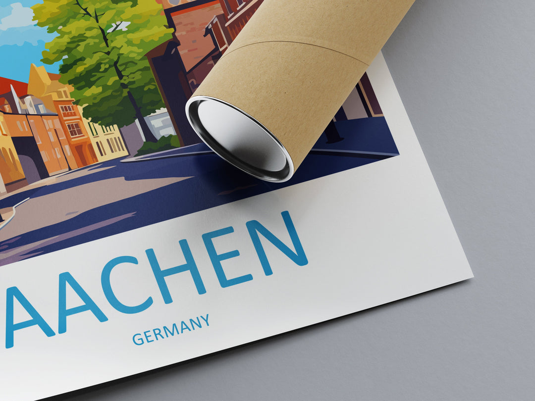 Aachen Travel Print Wall Art Aachen Wall Hanging Home Décor Aachen Gift Art Lovers Germany Art Lover Gift Aachen Art Travel Gift