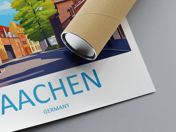 Aachen Travel Print Wall Art Aachen Wall Hanging Home Décor Aachen Gift Art Lovers Germany Art Lover Gift Aachen Art Travel Gift