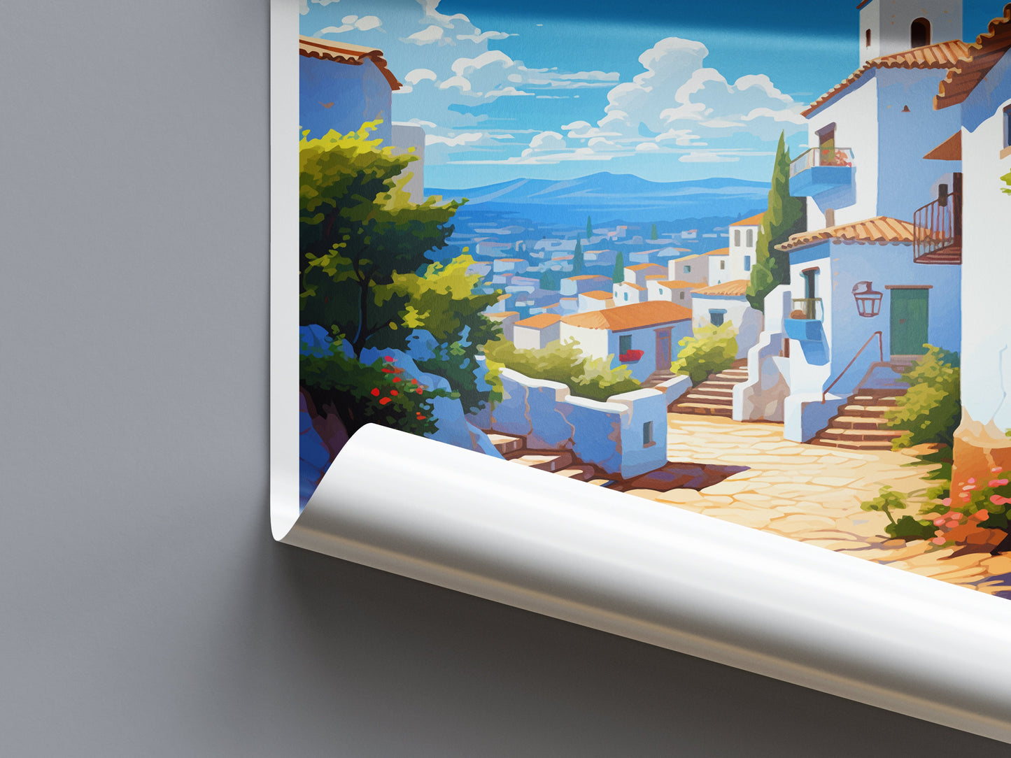 Mijas Travel Print Wall Art Mijas Wall Hanging Home Décor Mijas Gift Art Lovers Spain Art Lover Gift Mijas Print Spain