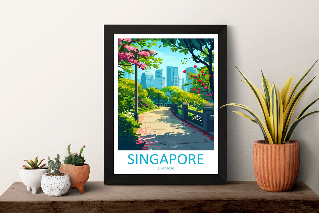 Singapore Travel Print Wall Art Singapore Wall Hanging Home Decoration Singapore Gift Art Lovers Wall Art Singapore