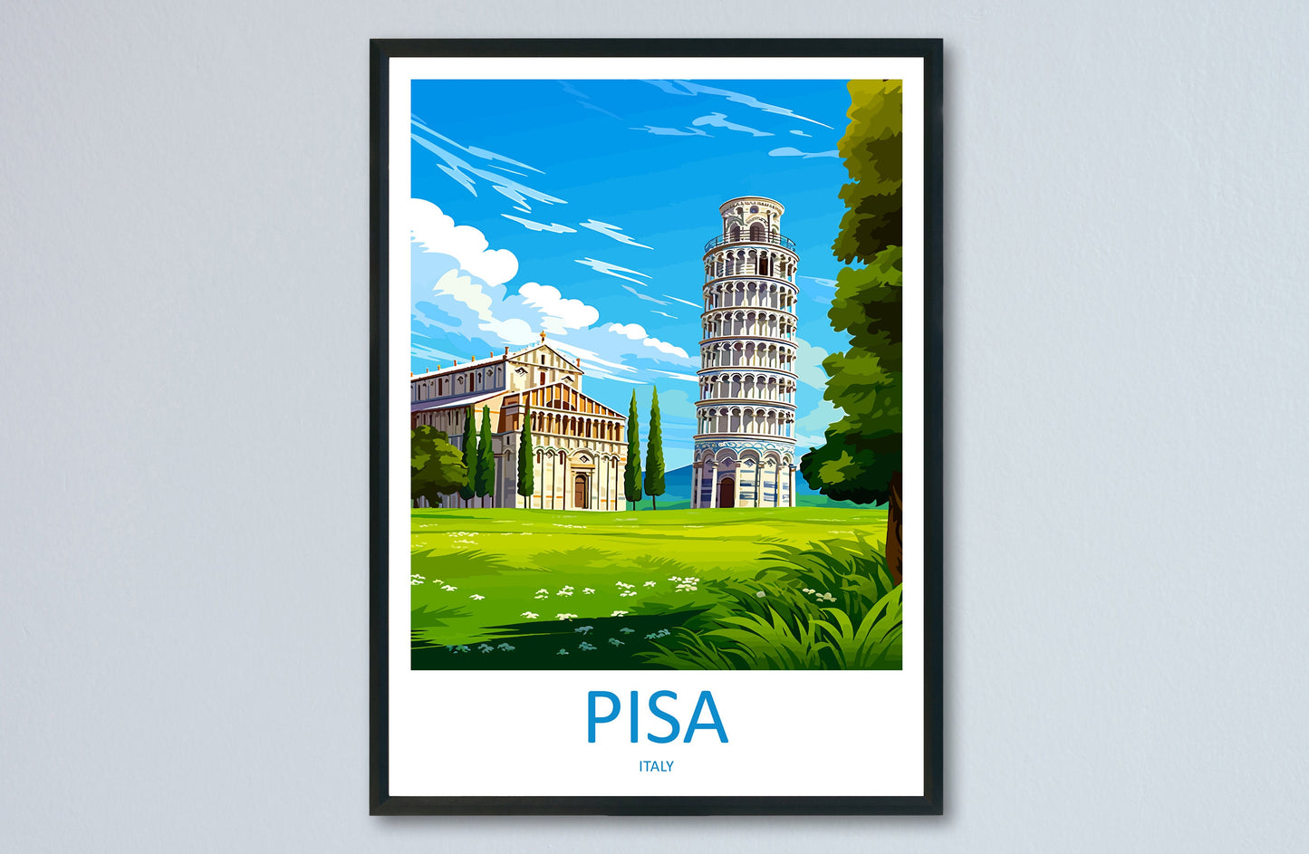Pisa Travel Print Wall Art Pisa Wall Hanging Home Décor Pisa Gift Art Lovers Italy Art Lover Gift Pisa Print Pisa Travel Gift Poster