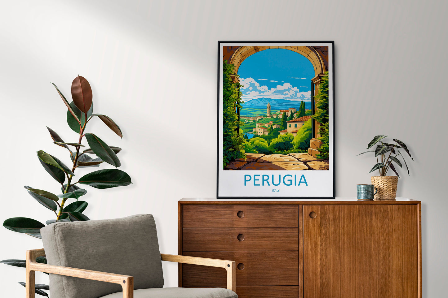 Perugia Travel Print Wall Art Perugia Italy Wall Hanging Home Decor Perugia Gift Art Lovers Wall Art Print Perugia Italy