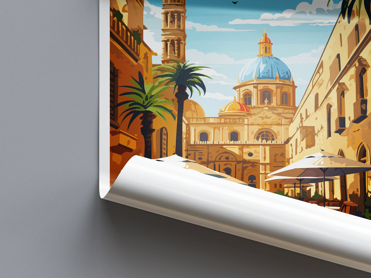 Palermo Travel Print Palermo Sicily Home Décor Palermo Art Print Sicily Town Room Print For Sicily Gift Palermo Poster Wall Art For Italy