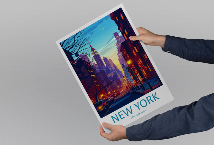 New York Travel Print Wall Art New York Wall Hanging Home Décor New York Gift Art Lovers New York State Art Gift Lover Print