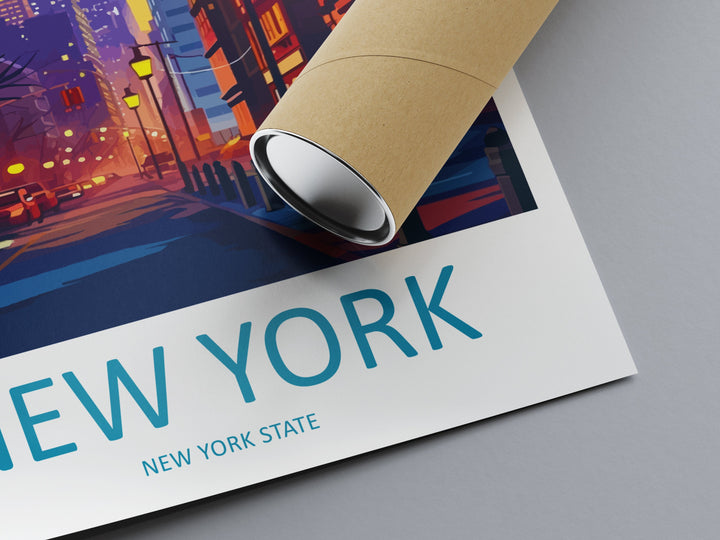 New York Travel Print Wall Art New York Wall Hanging Home Décor New York Gift Art Lovers New York State Art Gift Lover Print
