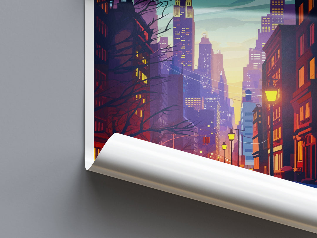 New York Travel Print Wall Art New York Wall Hanging Home Décor New York Gift Art Lovers New York State Art Gift Lover Print