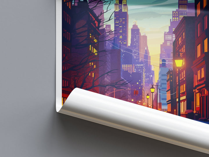 New York Travel Print Wall Art New York Wall Hanging Home Décor New York Gift Art Lovers New York State Art Gift Lover Print